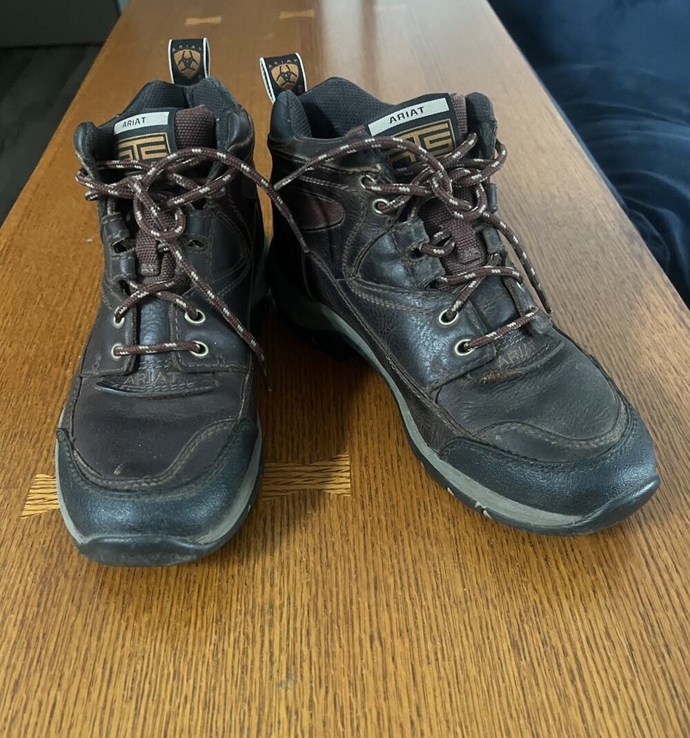 Ariat Women’s Terrain Leather Hiking Riding Boots Shoes Brown US 6.5B